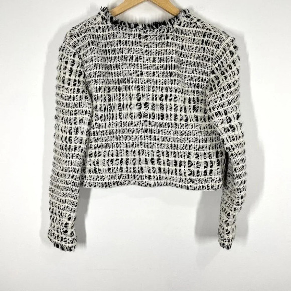 IRO NWT Mopiua Fringe Tweed Jacket Size 36 Open Front Slightly Cropped Fringe - Picture 8 of 11